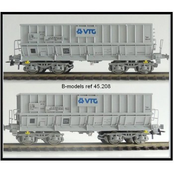 B-Models 45208 Set A 2x Erzwagen grau VTG NMBS Ep.V-VI