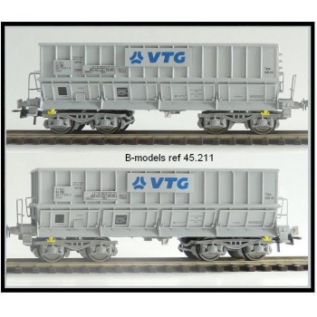 B-Models 45211 Set B 2x Erzwagen grau VTG italienisches Logo NMBS Ep.V-VI