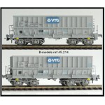 B-Models 45214 Set A 2x Erzwagen grau blaues VTG Logo  Xpedys D-VTGD DB Ep.V-VI