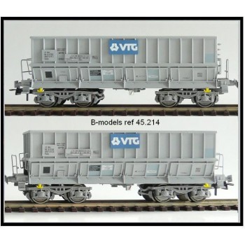 B-Models 45214 Set A 2x Erzwagen grau blaues VTG Logo  Xpedys D-VTGD DB Ep.V-VI