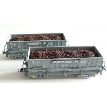 B-Models 45231 Set B 2x Erzwagen grau ARBED mit Ladung CFL Ep.VI