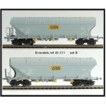 B-Models 45311 Set B 2x Silowagen Getreide grau CITA NMBS Ep. V-VI