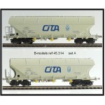 B-Models 45314 Set A 2x Silowagen Getreide beige CITA großes Logo NMBS Ep. V-VI