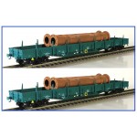 B-Models 45415 Set B 2x 4achs. Rungenwagen Res türkis 4x Rohre NMBS Ep.V-VI