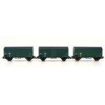 B-Models 45703 Set B 3x gedeckter Güterwagen Glms grün SNCB Ep.III