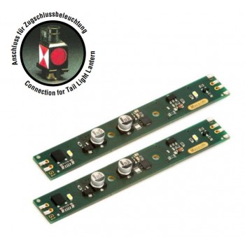 Massoth 8122302 LED Lichtleiste 100mm digital 10mm breit 5-24V Anschluss Zugschlussbeleuchtung 2er Pack