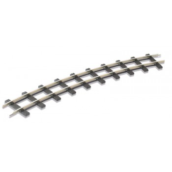 PECO ST-607 Im-gebogenes Gleis, Radius 2 = 965 mm; 1/8 Kreis; Winkel 22,5°; SPAR SET 6 Stück