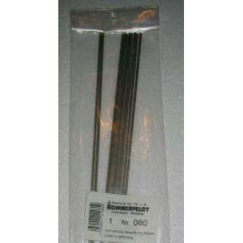 Sommerfeldt 080 H-Profil 2x2 Neusilber ca.300 mm lang (10 St. im Beutel)