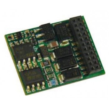 Zimo MX635PW H0 (Spur-0) Decoder mit Energiesp.-Ansch.(16V) - 25 x 15 x 3,5 mm - 1,6 A mit Niederspannung 5 V für Fu-Ausgänge und Servos